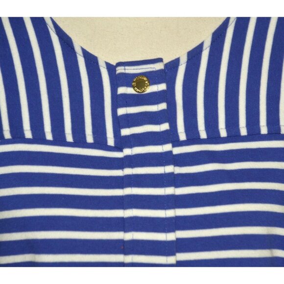 C Wonder Ladies Blue Nautical Striped 3/4 Sleeve Full Zip Cotton Knit Jacket 12 - Picture 3 of 11